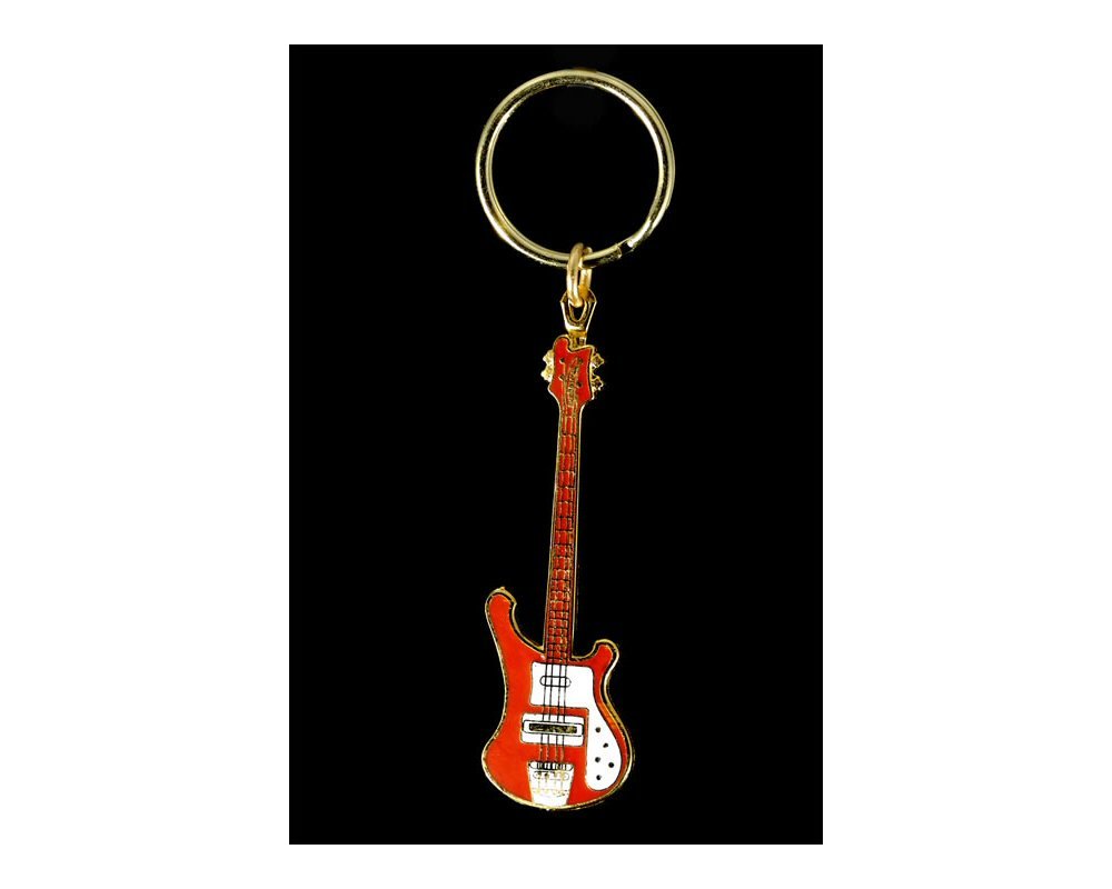 Snapklik.com : KEYCHAIN RICKENBACKER BASS RED W WHITE PICKGUARD